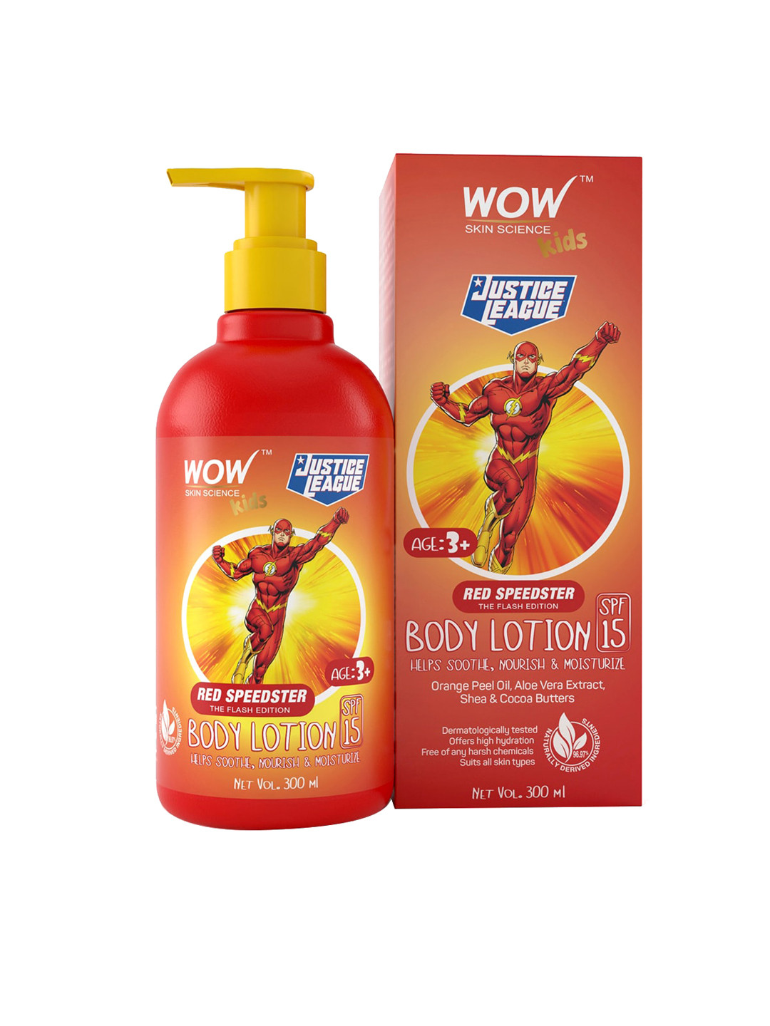 

WOW SKIN SCIENCE Kids Body Lotion - SPF 15 - Red Speedster Flash Edition - 300 ml