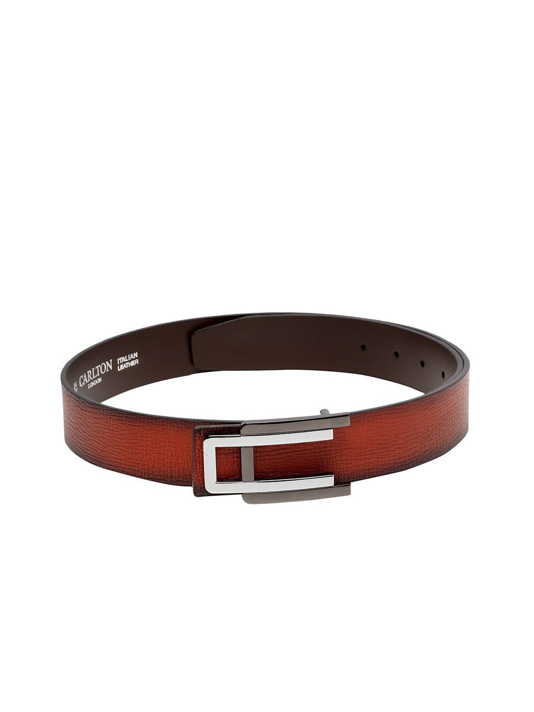 

Carlton London Men Rust Brown Solid Leather Belt