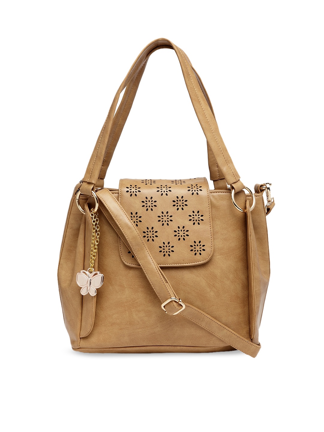 

Butterflies Beige Solid Shoulder Bag