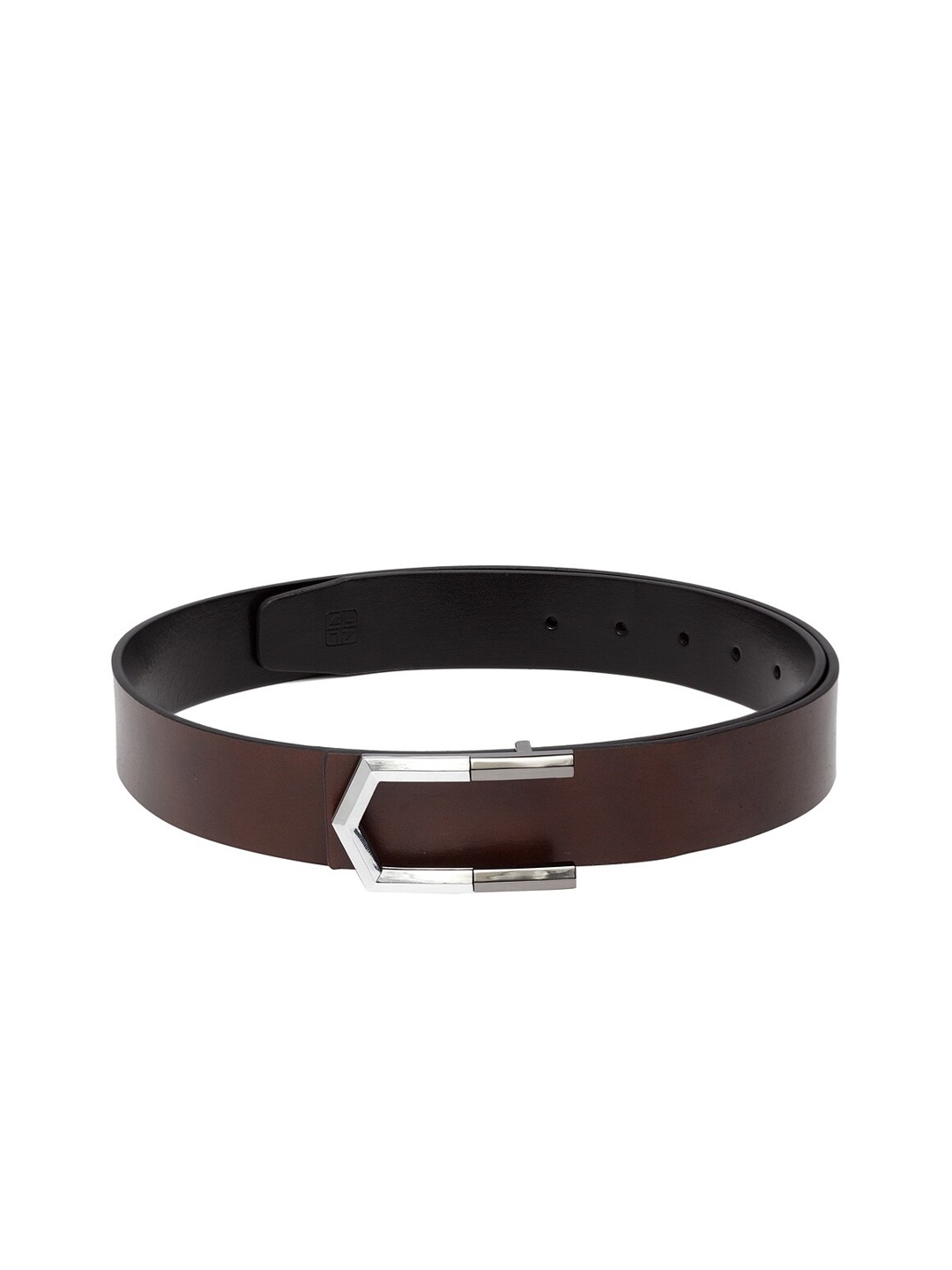 

Carlton London Men Brown & Black Solid Reversible Leather Belt