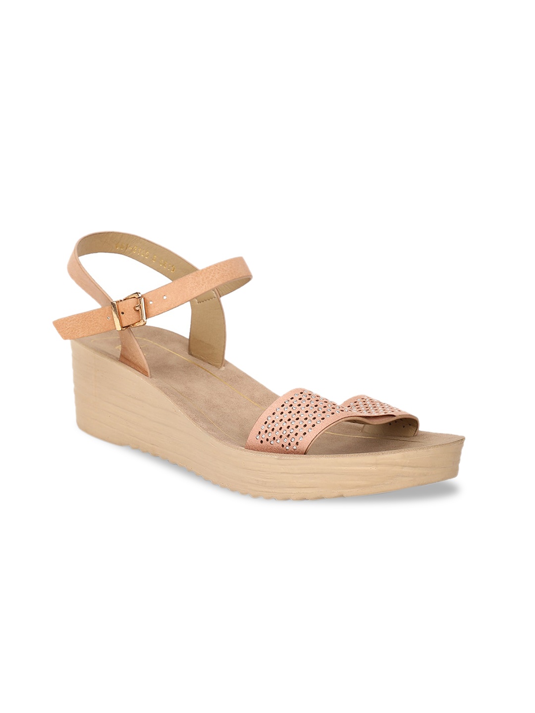 

Bata Women Pink & Beige Embellished Heels
