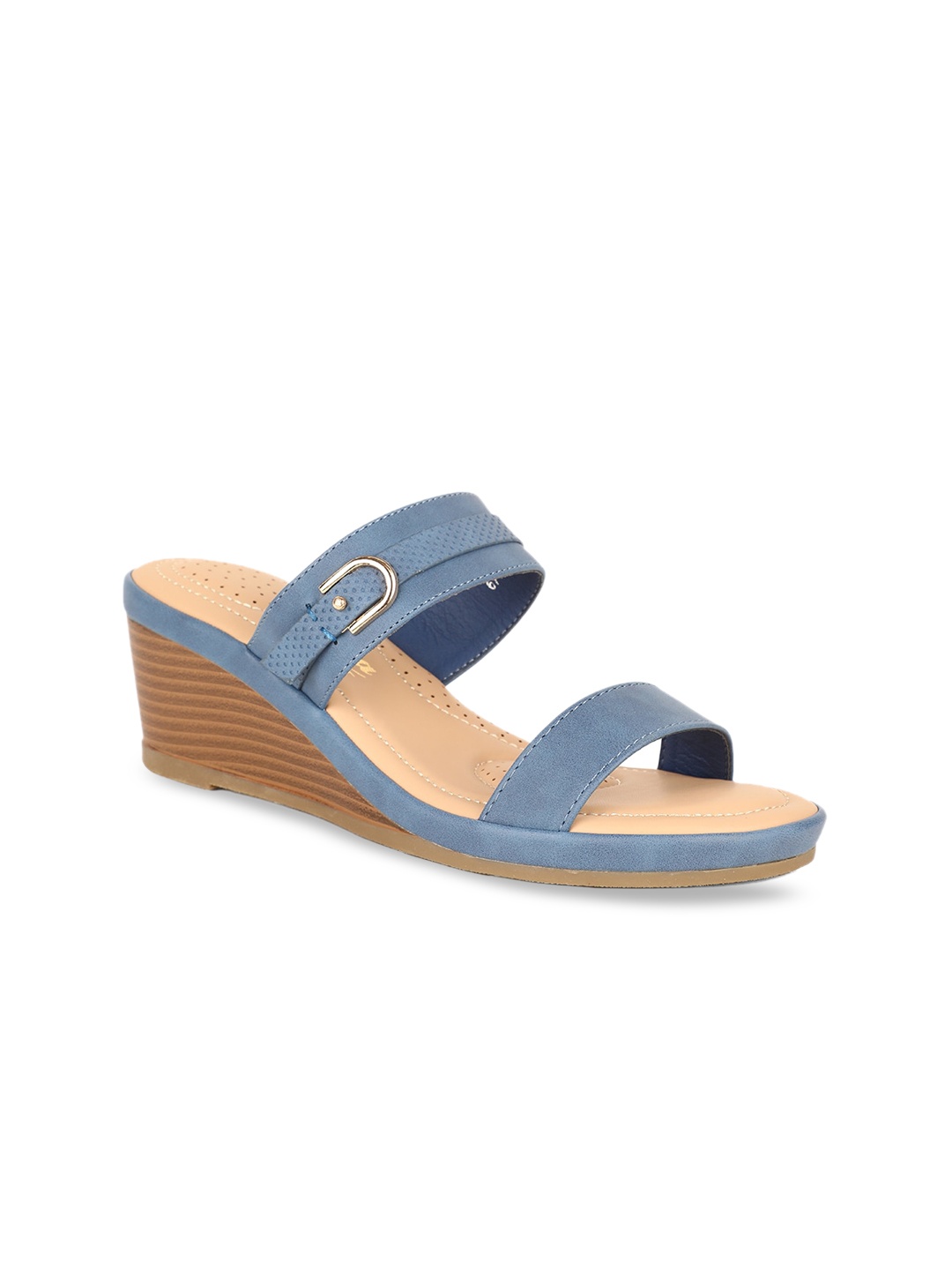 

Bata Women Blue Solid Sandals