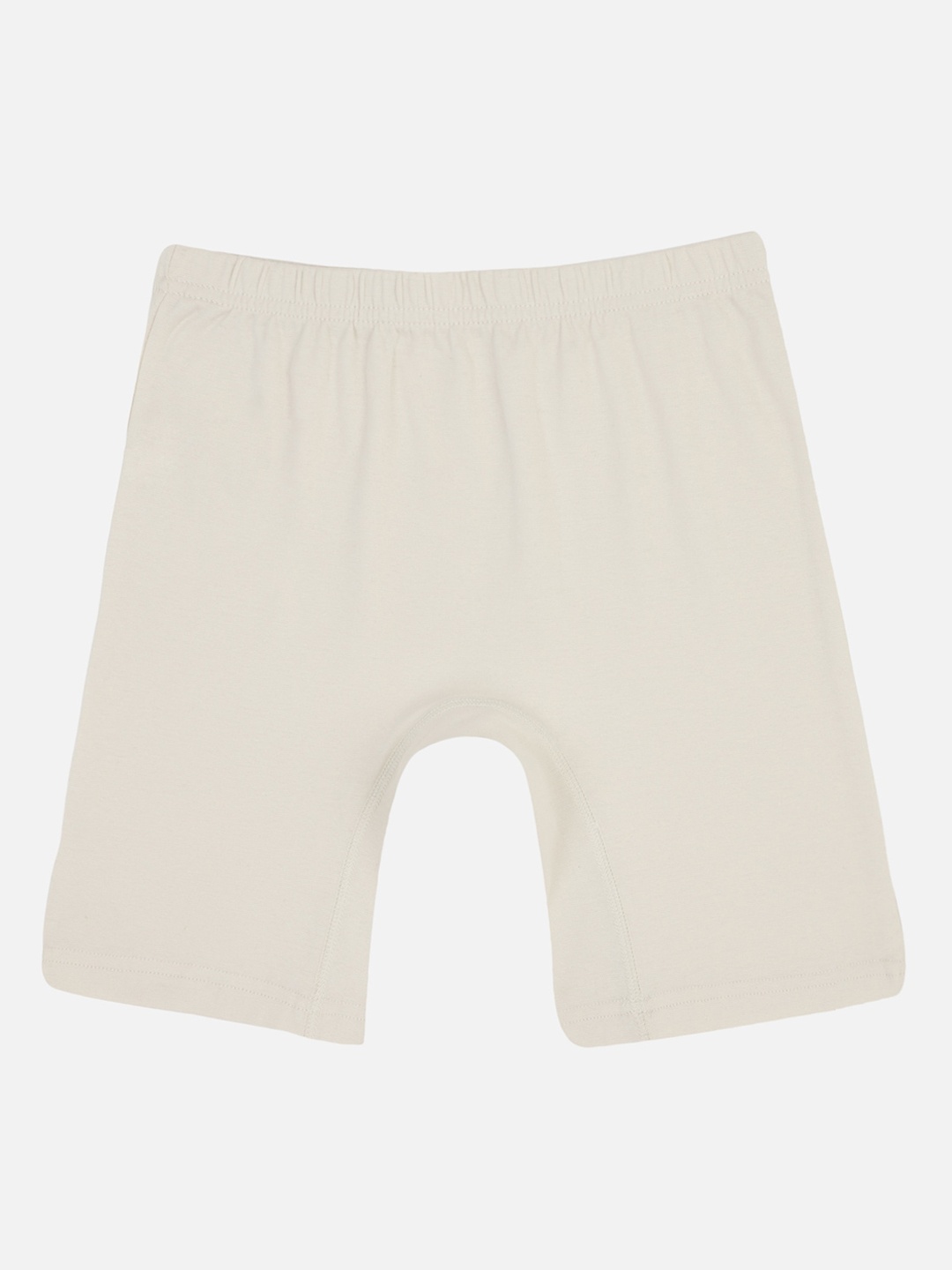 

PROTEENS Girls Cream-Coloured Solid Slim Fit Sports Shorts
