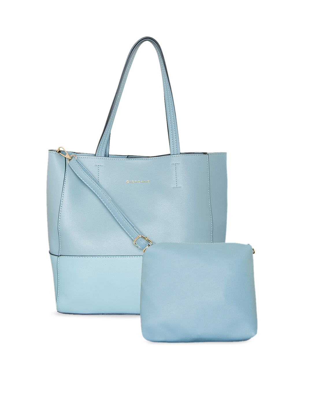 GIORDANO Blue Solid Tote Bag
