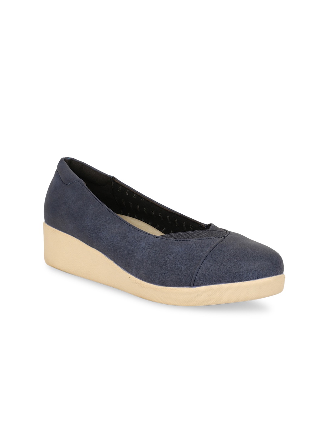 

Bata Women Blue & Cream-Coloured Colourblocked Pumps