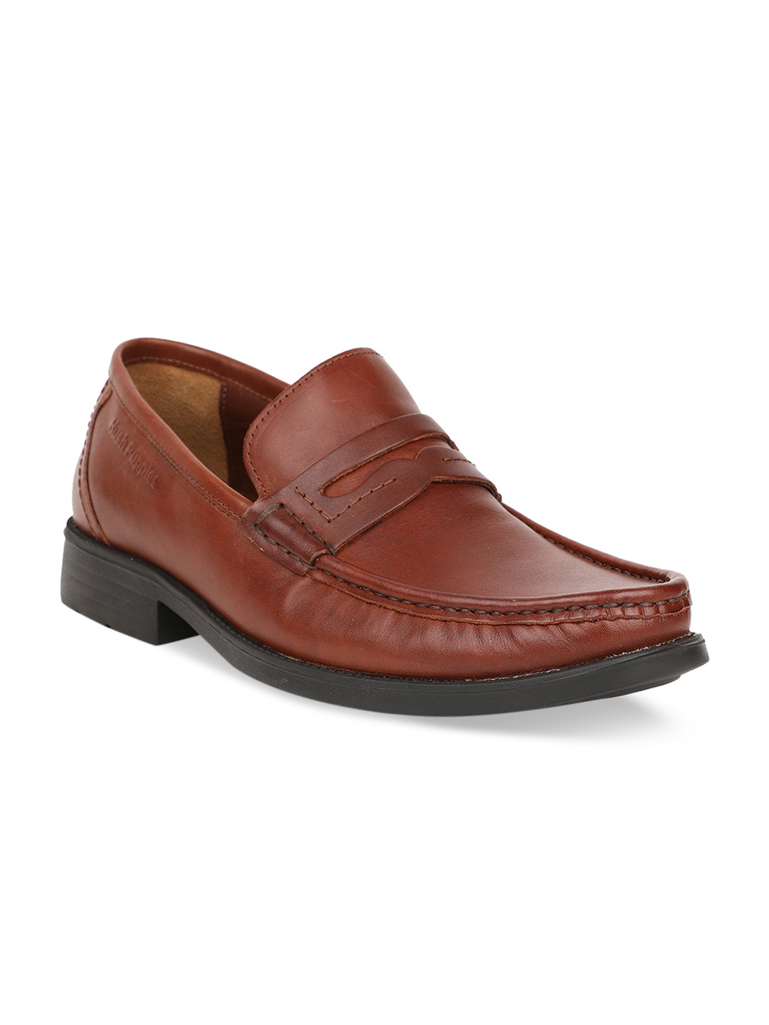 

Hush Puppies Men Brown Leather Loafers