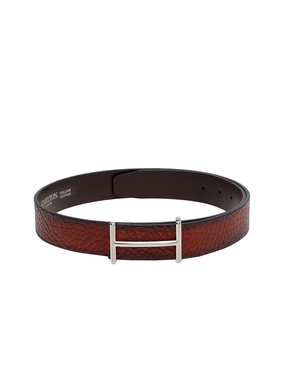 

Carlton London Men Tan Brown Textured Belt