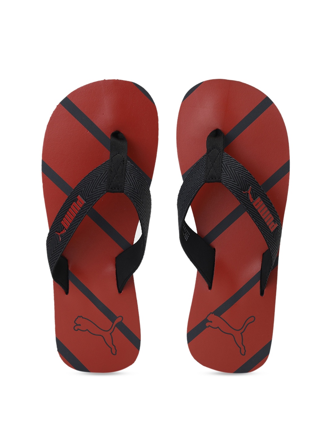 

Puma Unisex Black & Red Printed Thong Flip-Flops