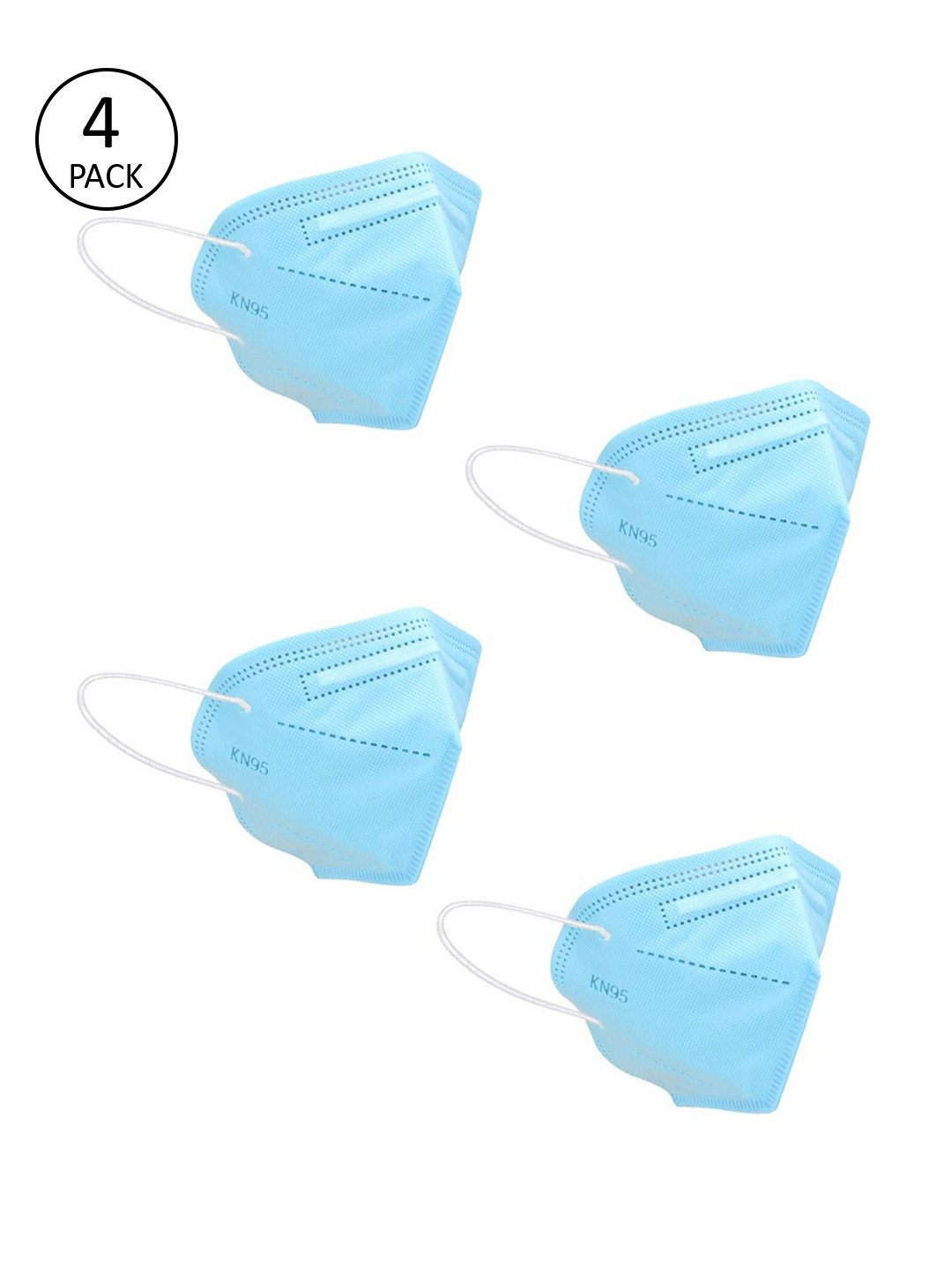 

OOMPH Unisex Pack of 4 Pcs Blue 5-Ply Reusable N95 Masks