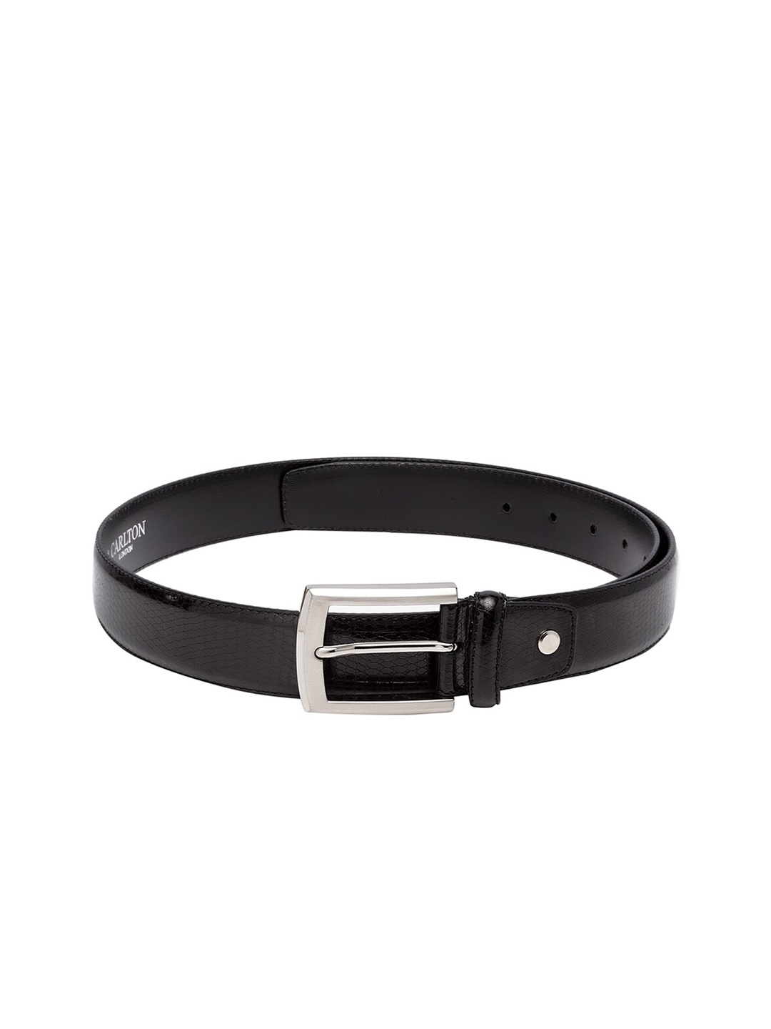 

Carlton London Men Black Textured Belt