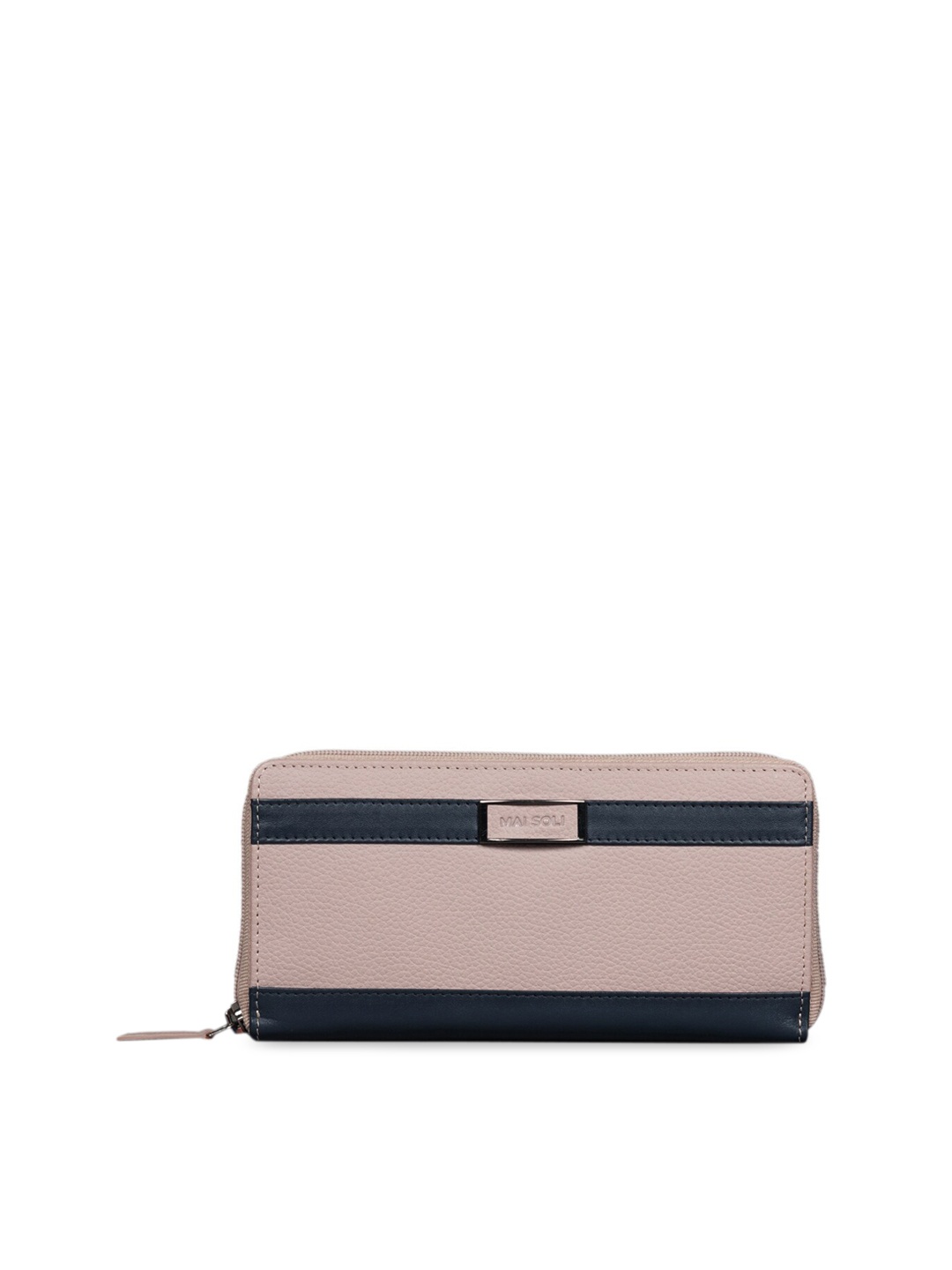

MAI SOLI Women Genuine Leather Christine Large Zip Around Wallet, Pink