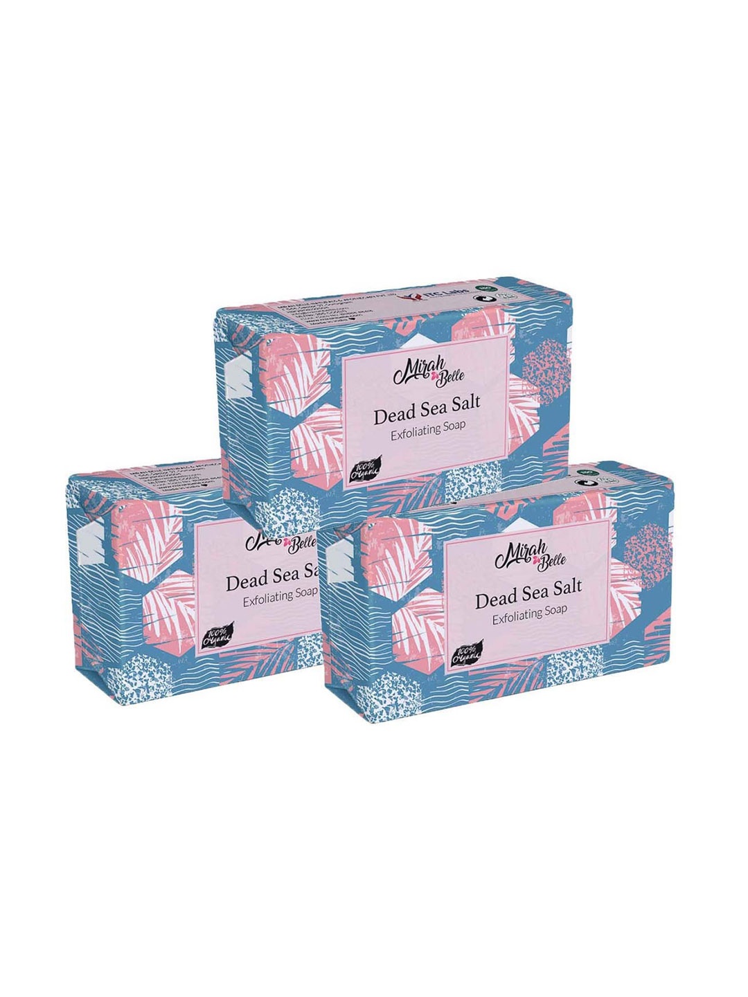 

Mirah Belle Unisex Set Of 6 Dead Sea Salt Exfoliating Soap 125 g, Blue