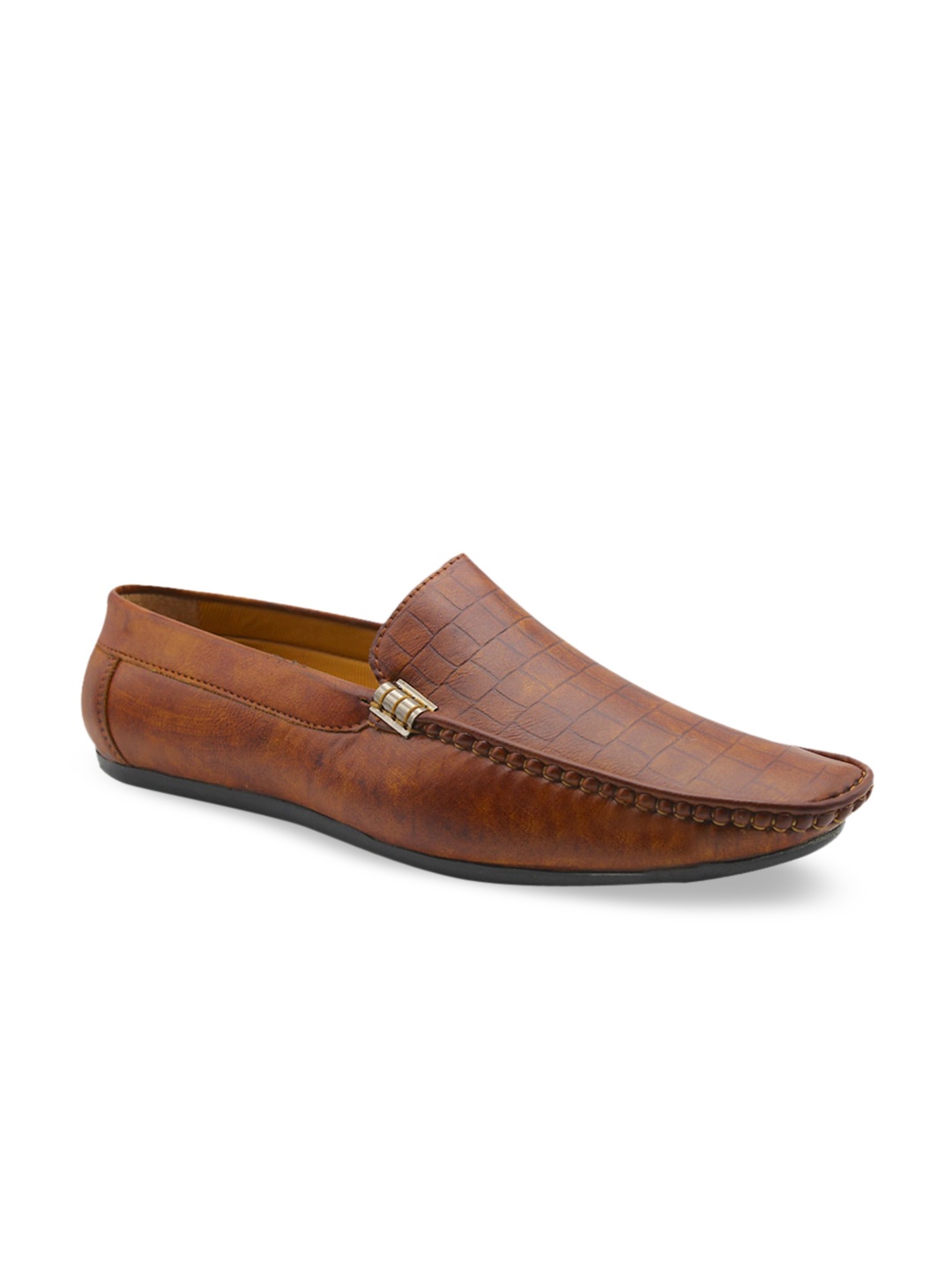 

Provogue Men Brown Textured Loafers
