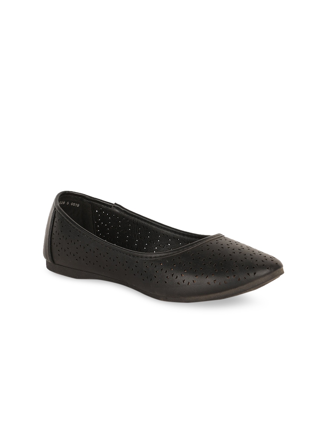 

Bata Women Black Solid PU Ballerinas