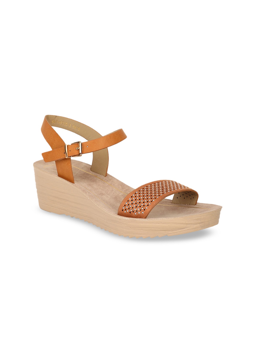 

Bata Women Brown Embellished Wedges