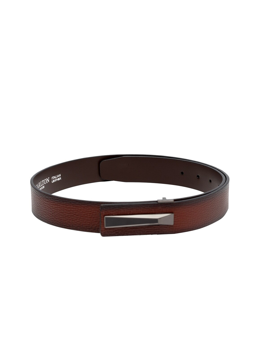 

Carlton London Men Tan Brown Solid Leather Belt