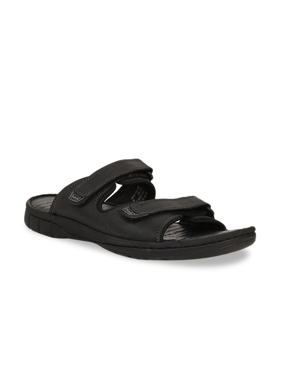 

Scholl Men Black Leather Comfort Sandals