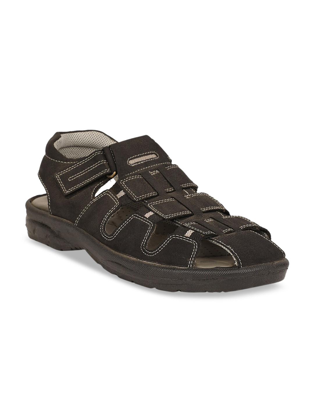 

Bata Men Black & Brown Fisherman Sandals