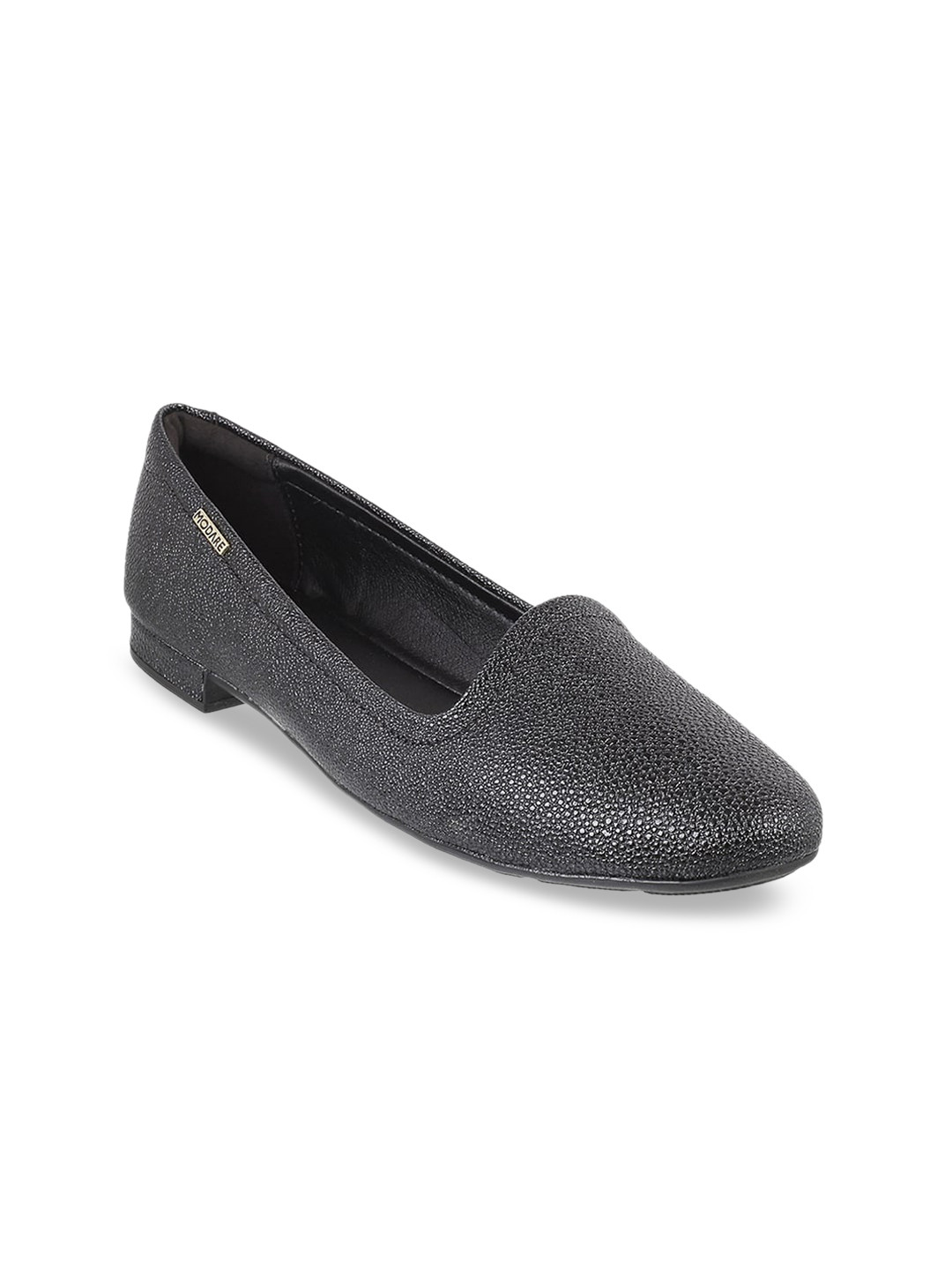 

J.FONTINI Women Black Solid Ballerinas