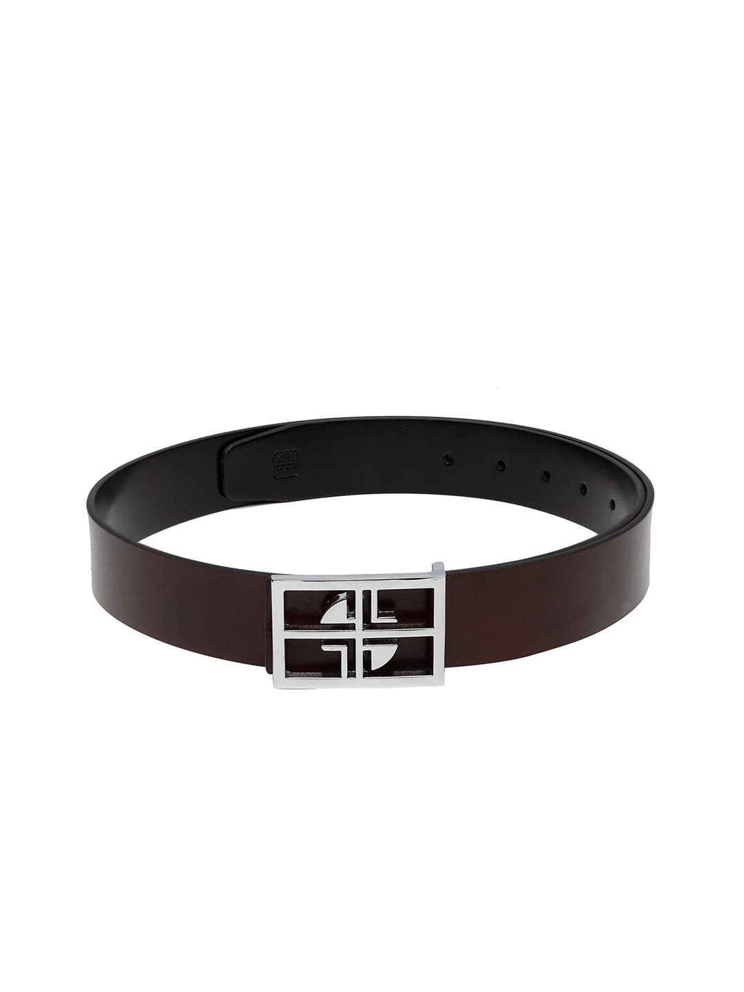 

Carlton London Men Black & Brown Solid Leather Reversible Belt