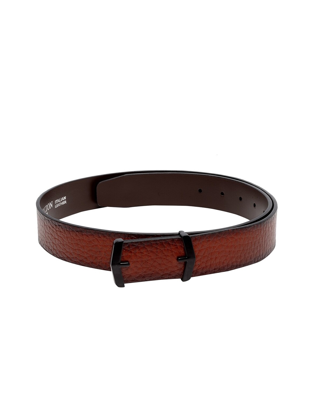 

Carlton London Men Brown Textured Leather Belt
