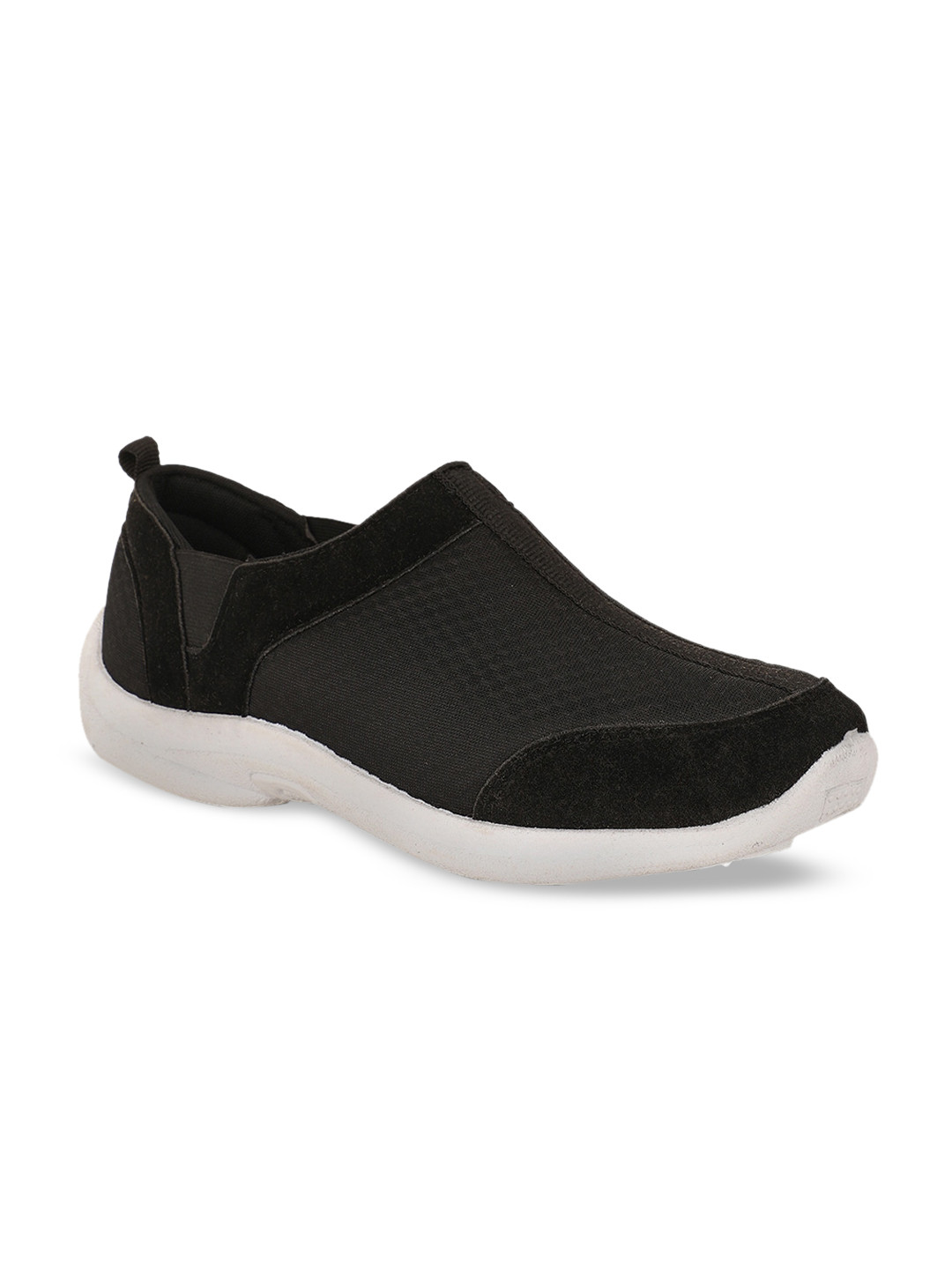 

Bata Men Black Woven Design Slip-On Sneakers
