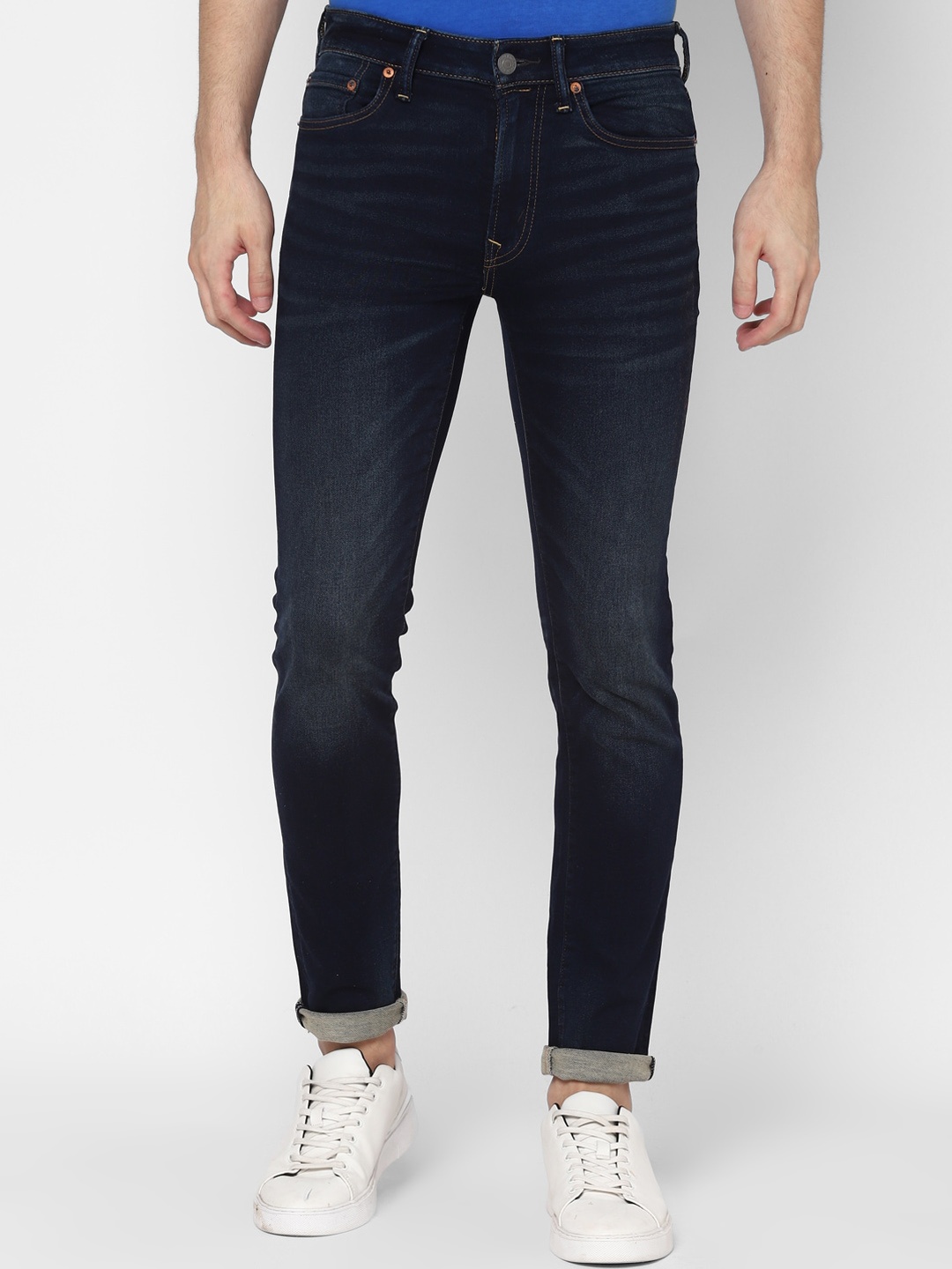 

AMERICAN EAGLE OUTFITTERS Men Blue Slim Fit Mid-Rise Clean Look Stretchable Jeans