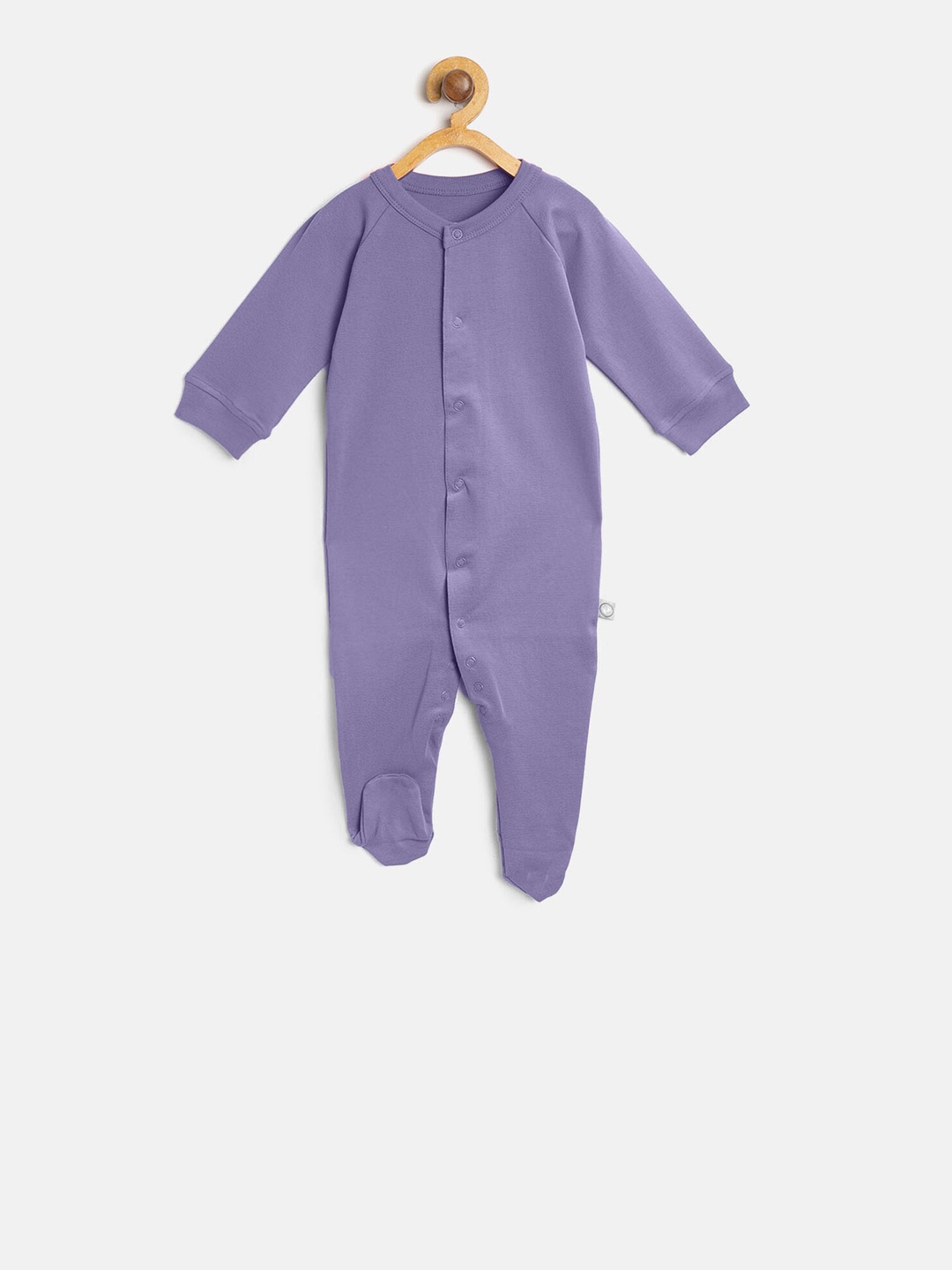 

cherry toes Kids Lavender Solid Organic Cotton Sleepsuit