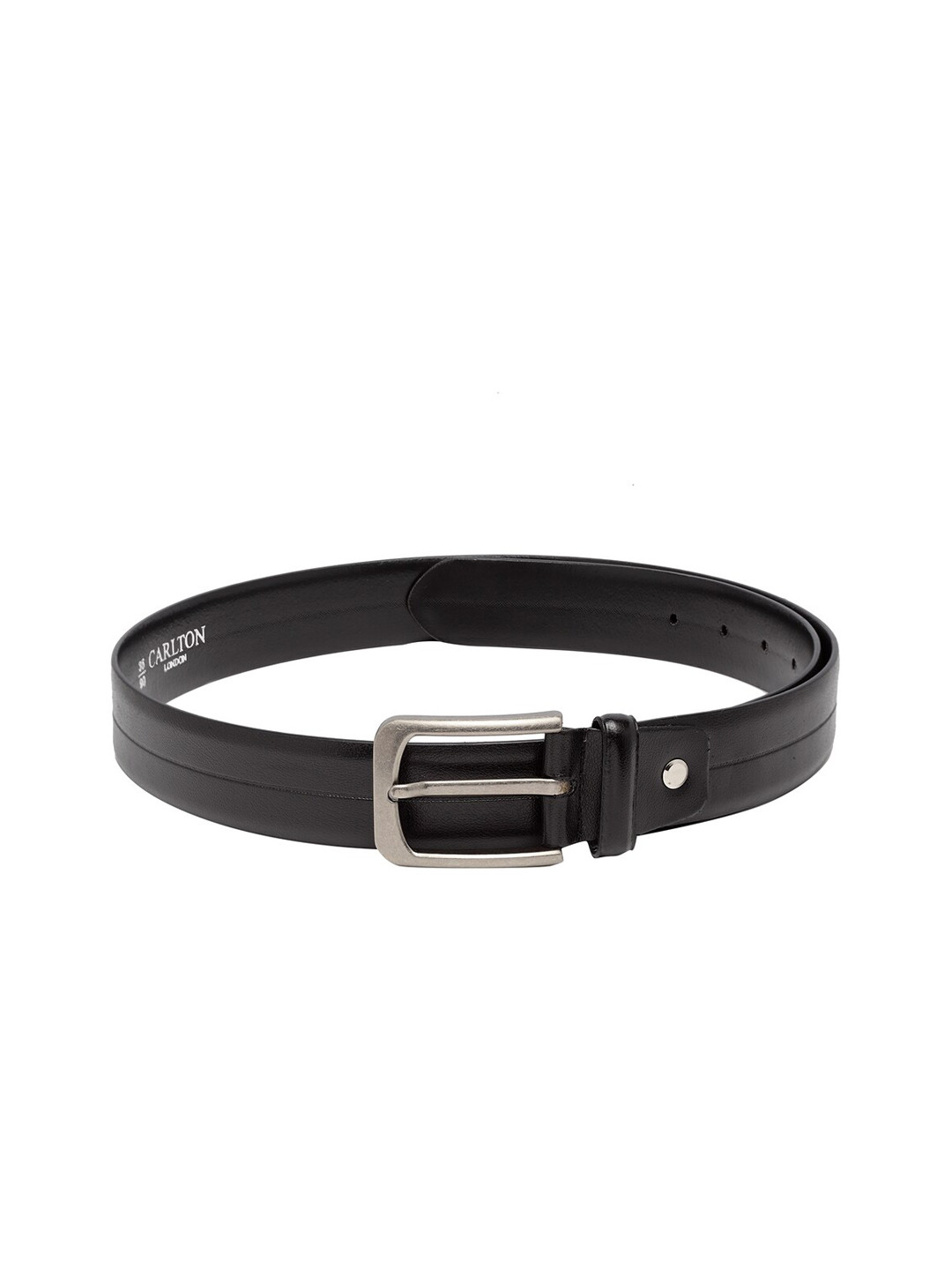 

Carlton London Men Black Solid Belt