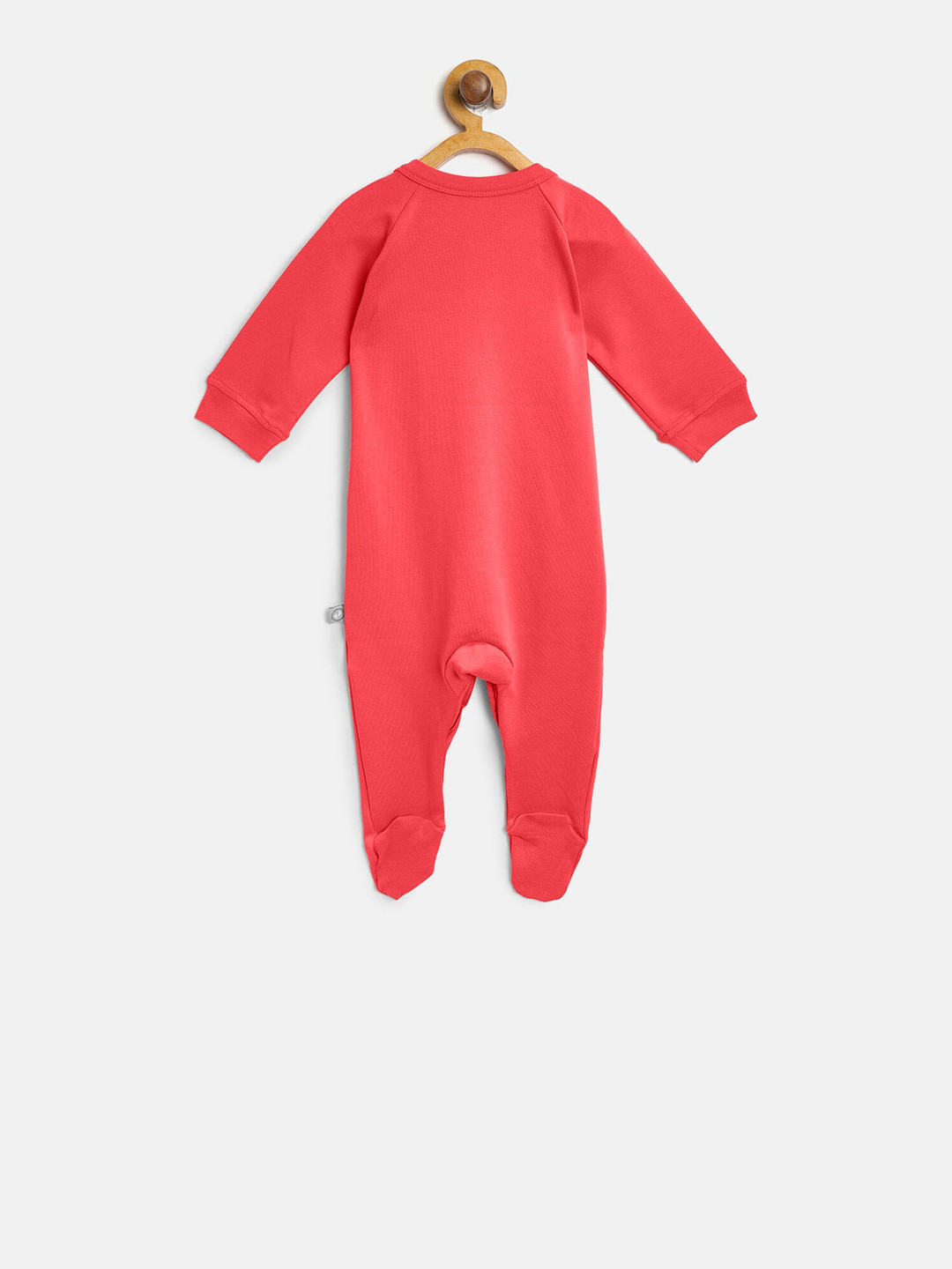

cherrytoes Unisex Kids Red Organic Cotton Solid Basic Jumpsuit