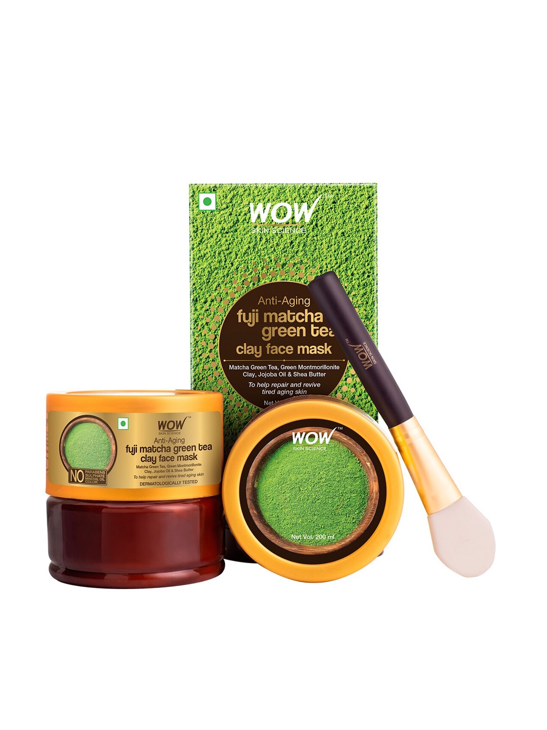 

WOW SKIN SCIENCE Anti-Aging Fuji Matcha Green Tea Clay Face Mask 200 ml