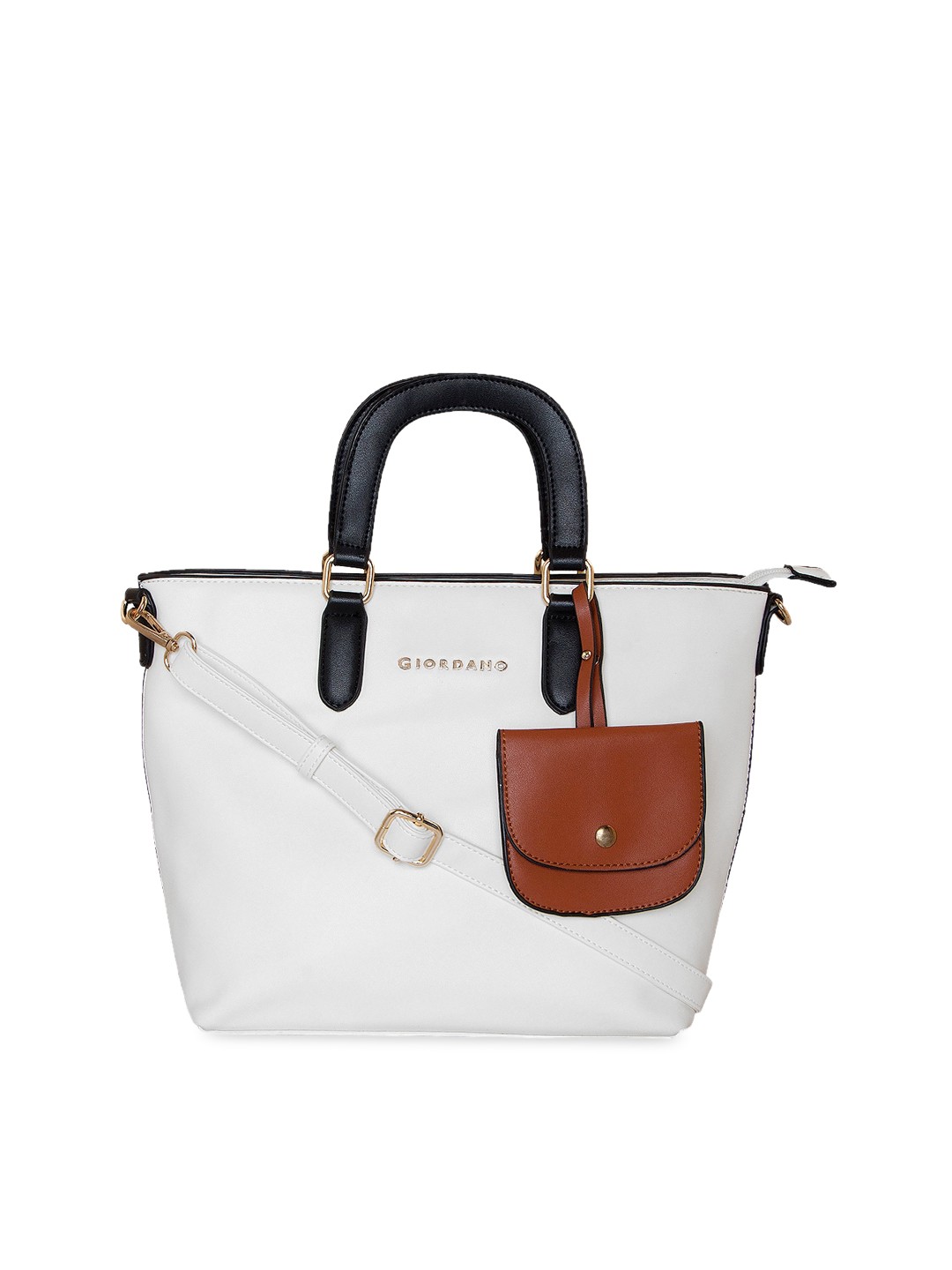 

GIORDANO White Solid Handheld Bag
