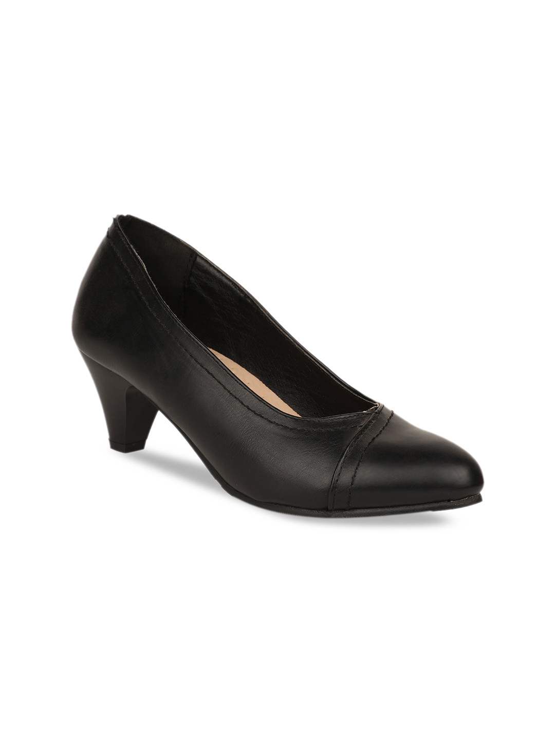 

Bata Women Black Solid Pumps