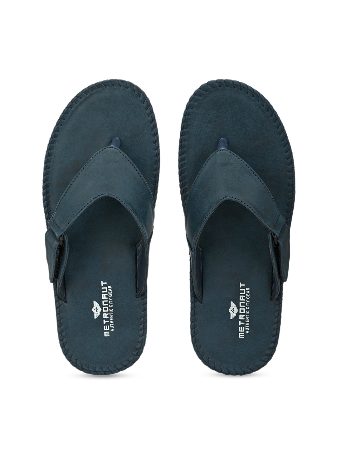

Metronaut Men Navy Blue Solid Thong Flip-Flops