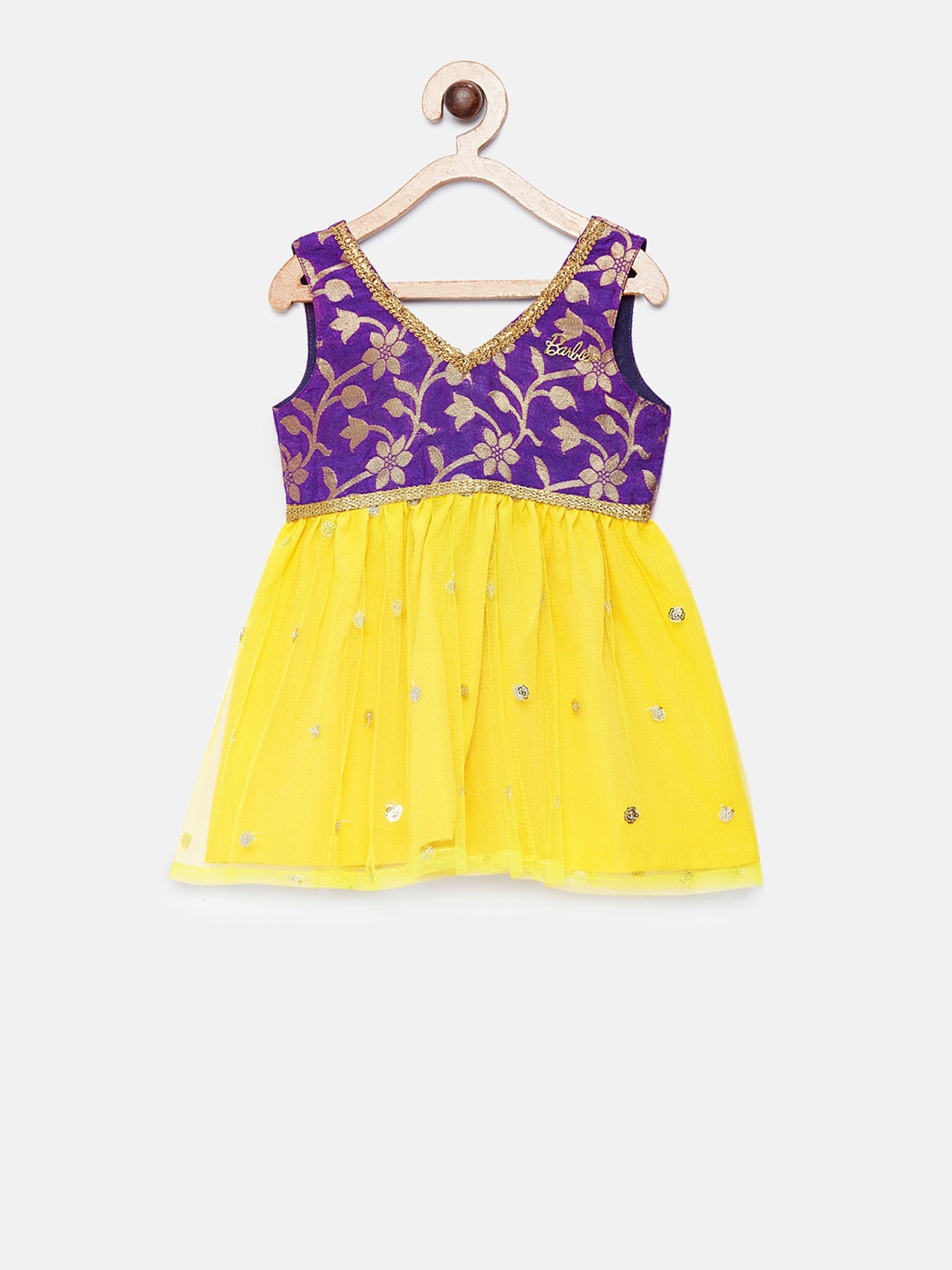 

Barbie by Many Frocks & Girls Purple Embellished A-Line Dress