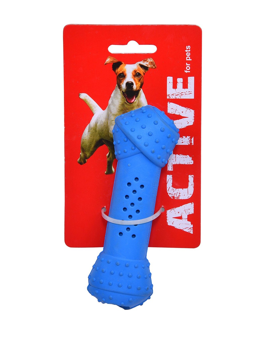 

GLENAND Blue Active Rubber Dental Chili Knotted Bone Med Dog or Cat Toy