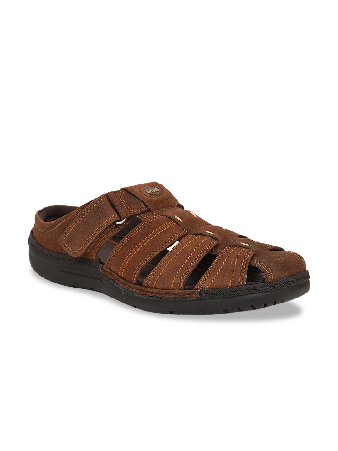 

Scholl Men Brown Leather Comfort Sandals