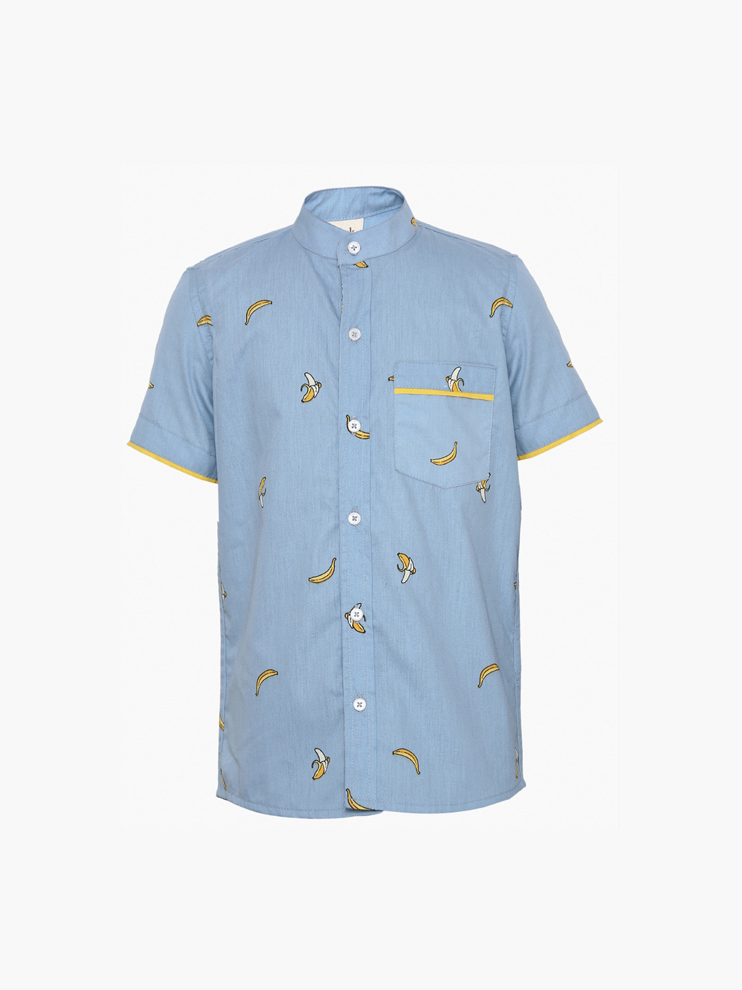 

luyk Boys Blue & Yellow Regular Fit Printed Casual Shirt