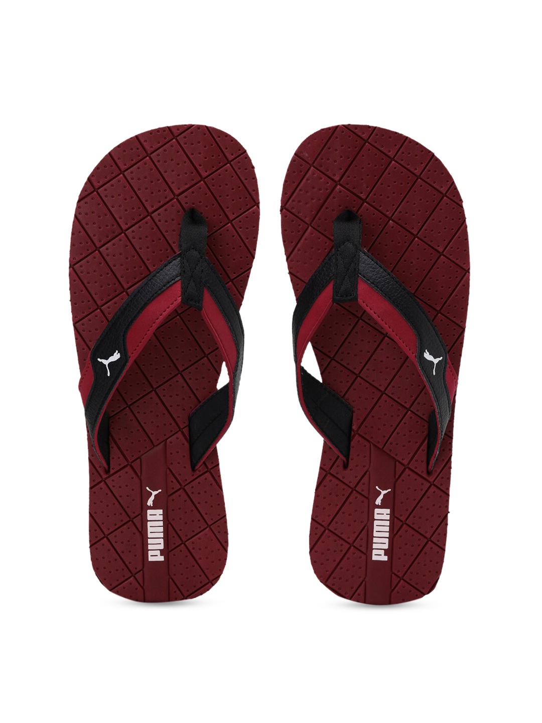 

Puma Men Red & Black Colourblocked Thong Flip-Flops
