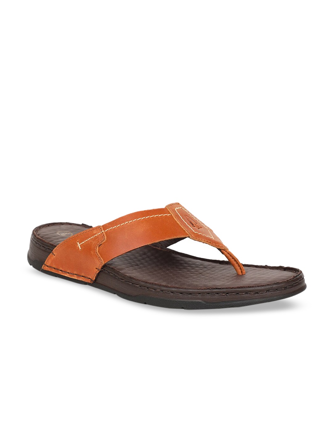 

Hush Puppies Men Brown Leather Comfort Sandals