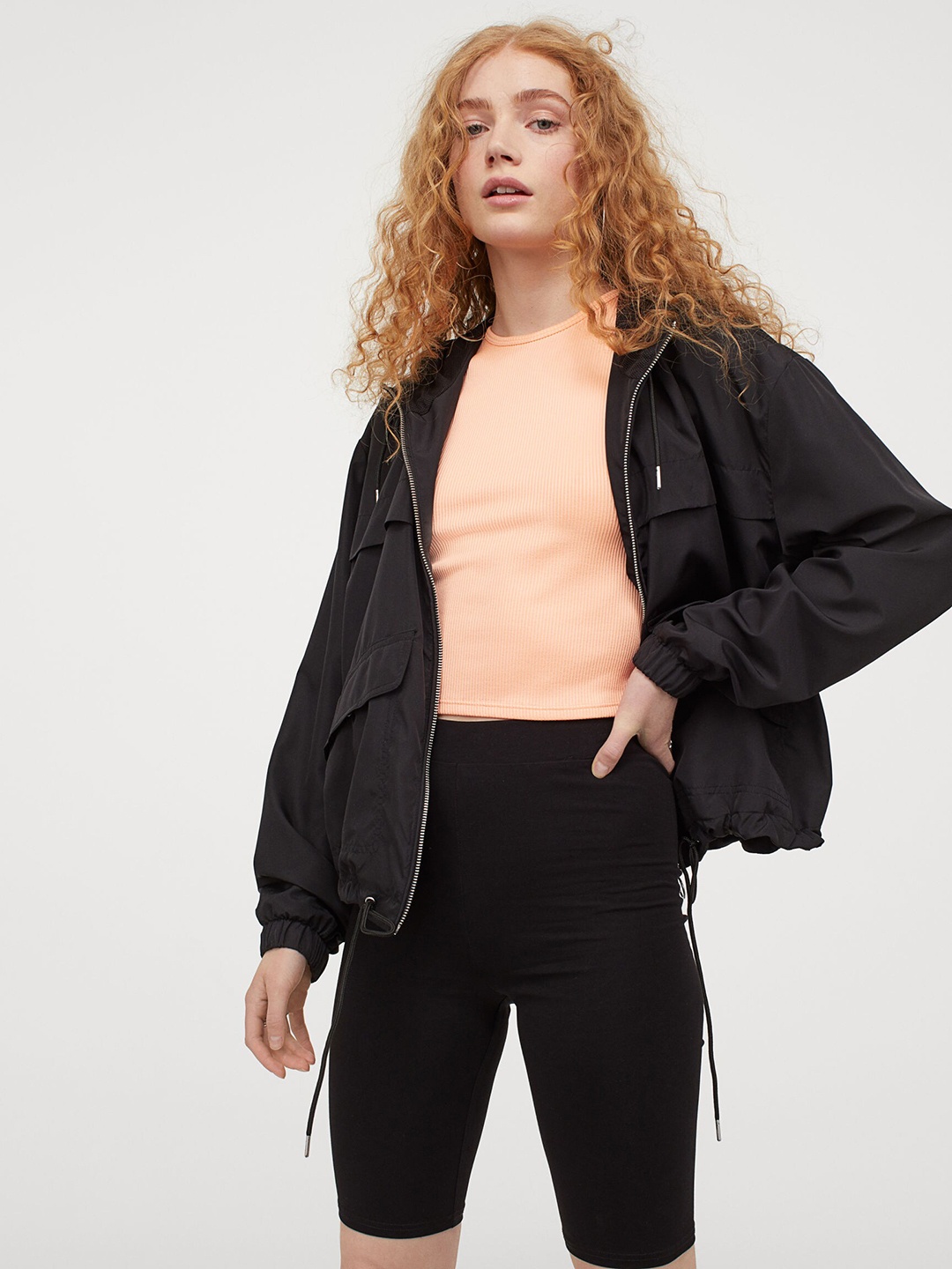 

H&M Women Black Cotton Jersey Cycling Shorts
