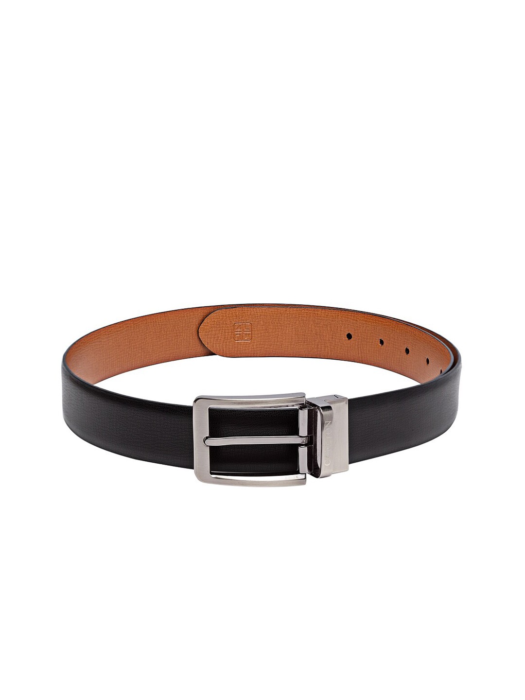 

Carlton London Men Black & Tan Brown Reversible Solid Belt
