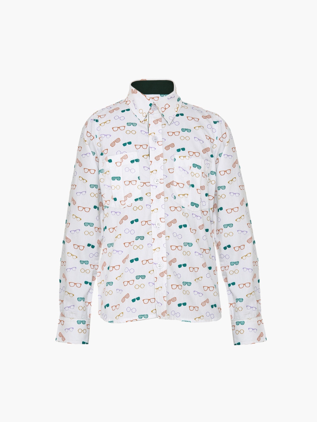 

luyk Boys White & Orange Regular Fit Printed Casual Shirt