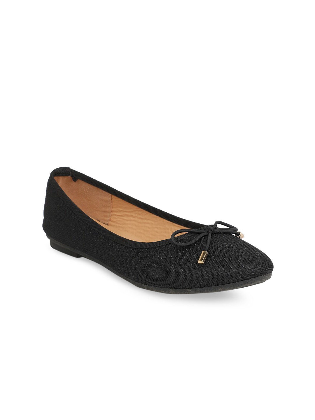 

Bata Women Black Solid Ballerinas