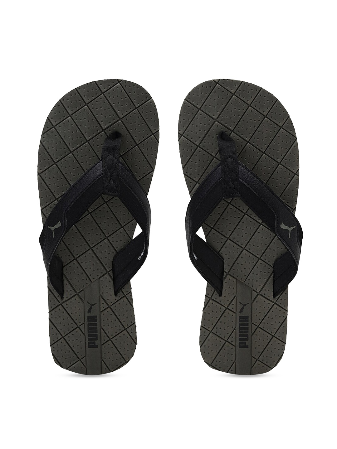 

Puma Men Green & Black Printed Thong Flip-Flops