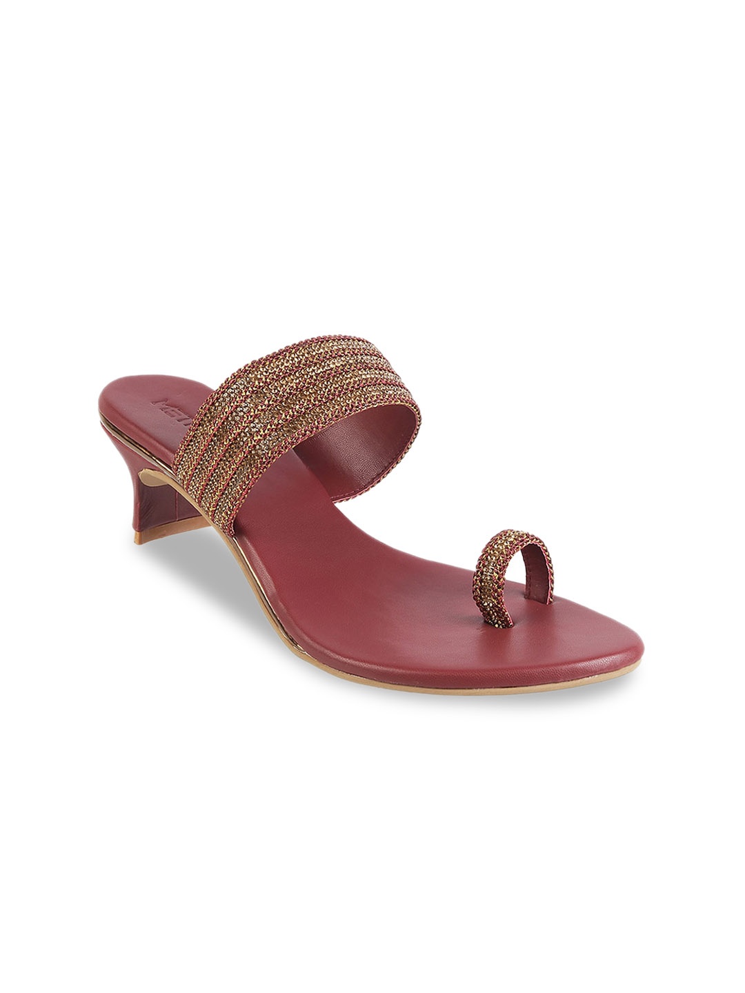

Metro Women Maroon Embellished Heels