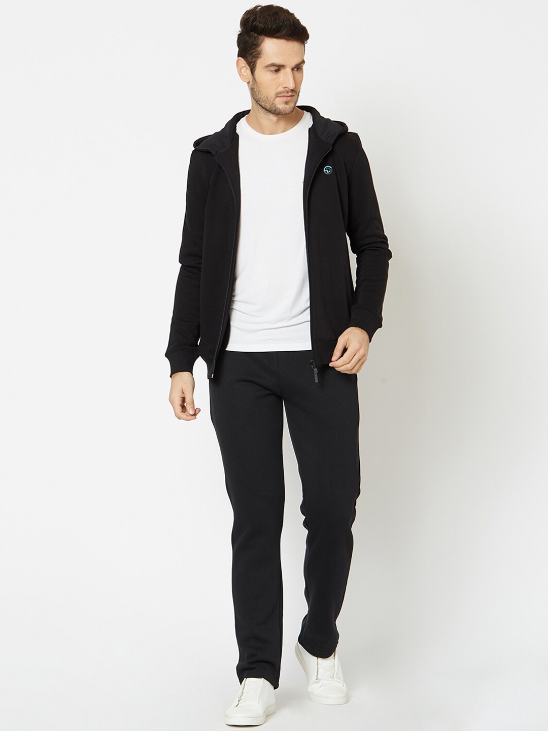 

Sweet Dreams Men Black Solid Tracksuit