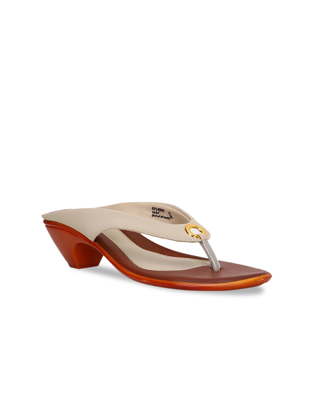 

Bata Women Beige Solid Sandals
