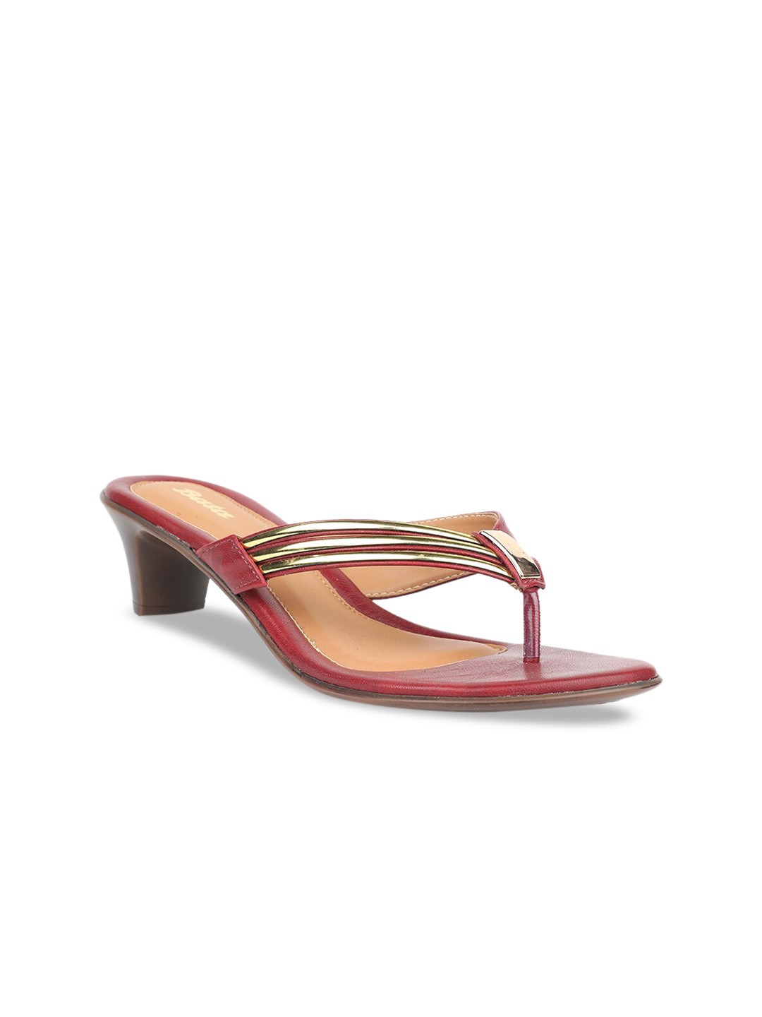 

Bata Women Brown Striped Heels
