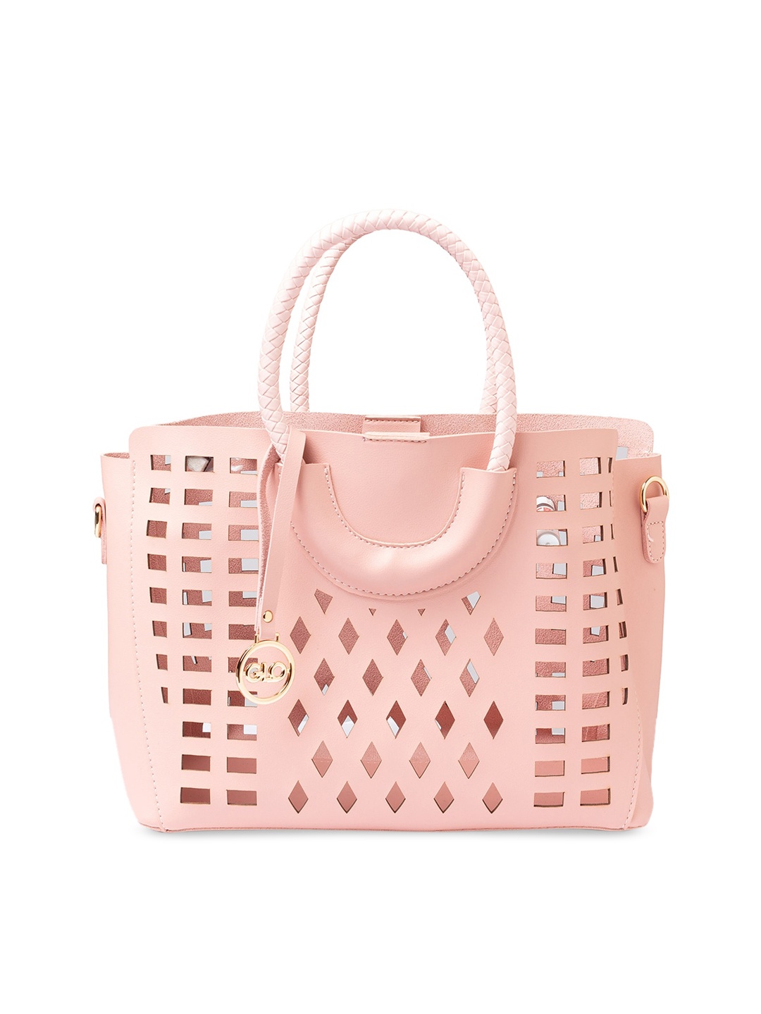 

Globus Pink Laser Cut Textured Handheld Bag